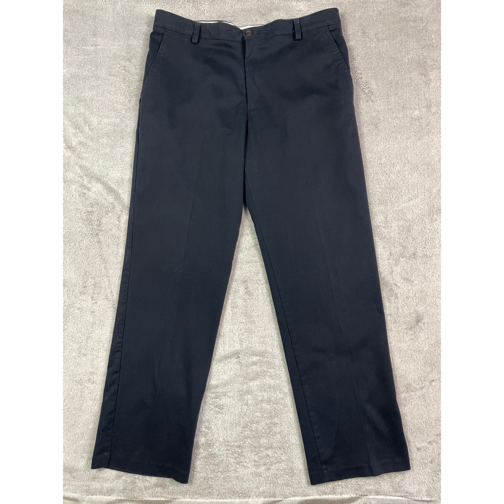 Dockers Classic Fit Mens Navy Blue Chino Pants Flat Front Stretch
